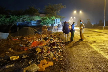 Hiện trường vụ tại nạn.