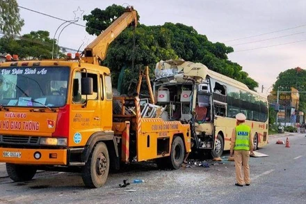 Hiện trường vụ tai nạn.