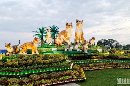 Biểu tượng linh vật năm Quý Mão 2023 tại Bình Định.