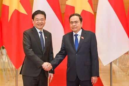 Chủ tịch Quốc hội Trần Thanh Mẫn hội kiến Thủ tướng Singapore Lawrence Wong 