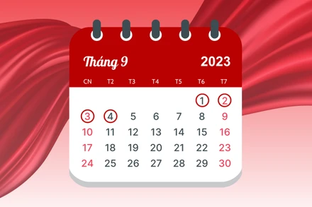 [Infographics] Bốn ngày nghỉ lễ dịp Quốc khánh năm 2023