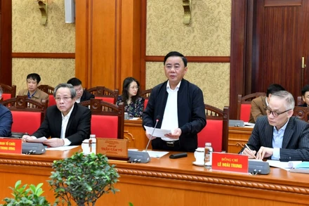 Đồng chí Trần Cẩm Tú, Ủy viên Bộ Chính trị, Thường trực Ban Bí thư chủ trì hội nghị triển khai Chương trình làm việc của Bộ Chính trị, Ban Bí thư năm 2025.