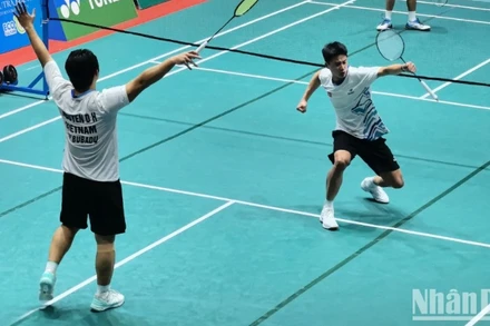 Đình Mạnh và Đình Hoàng vào chung kết đôi nam Giải cầu lông Ciputra Hanoi - Vietnam International Challenge 2025