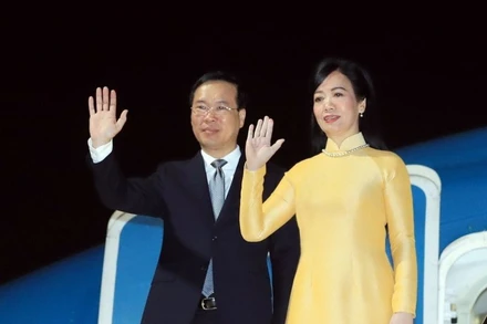 [Ảnh] Lễ đón Chủ tịch nước Võ Văn Thưởng và Phu nhân tại sân bay Haneda