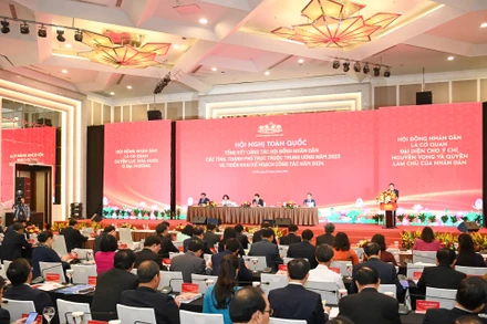 [Ảnh] Khai mạc Hội nghị toàn quốc tổng kết công tác Hội đồng nhân dân các tỉnh, thành phố năm 2023 và triển khai kế hoạch công tác năm 2024