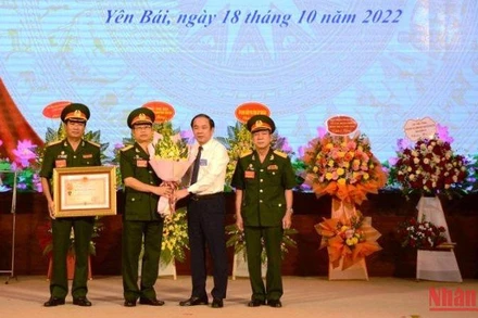 Hội Cựu chiến binh tỉnh Yên Bái đón nhận Huân chương Độc lập hạng Ba. 