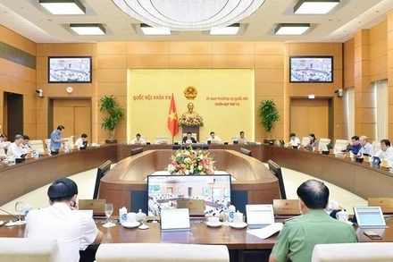 Một phiên họp của Ủy ban Thường vụ Quốc hội khóa XV. (Ảnh: quochoi.vn)