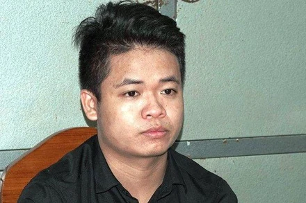 Đối tượng Ngô Đức Thắng tại Cơ quan Cảnh sát điều tra Công an tỉnh Bình Thuận (Ảnh: Công an cung cấp).