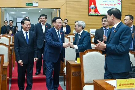 [Ảnh] Chủ tịch Quốc hội Vương Đình Huệ thăm, chúc Tết tại tỉnh Yên Bái