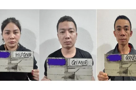 Các đối tượng Quyết, Giang và Hương.