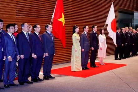 Lễ đón trọng thể Chủ tịch nước Võ Văn Thưởng và Phu nhân thăm chính thức Nhật Bản 
