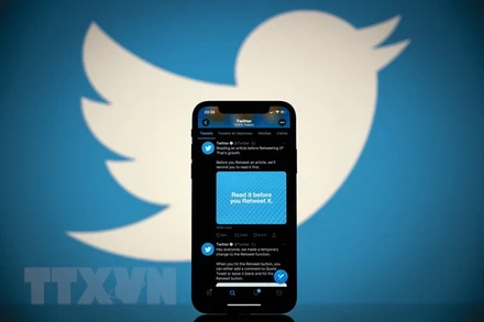 Biểu tượng của mạng xã hội Twitter. (Ảnh: AFP/TTXVN)