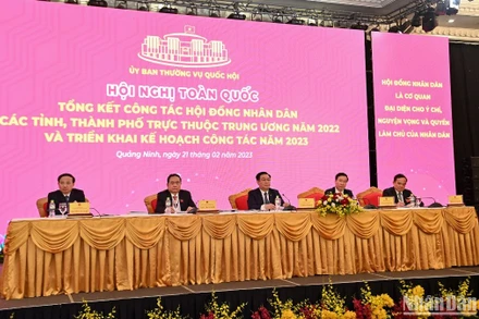 [Ảnh] Hội nghị toàn quốc tổng kết công tác Hội đồng nhân dân các tỉnh, thành phố trực thuộc Trung ương