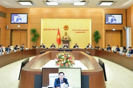 Một phiên họp của Ủy ban Thường vụ Quốc hội khóa XV. (Ảnh: quochoi.vn)