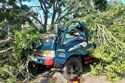 Hiện trường vụ tai nạn.