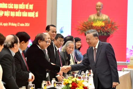 Tổng Bí thư Tô Lâm với các đại biểu dự hội nghị.