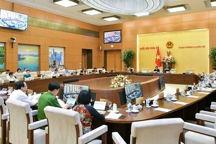 Một phiên họp của Ủy ban Thường vụ Quốc hội khóa XV. (Ảnh: quochoi.vn)