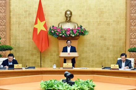 [Ảnh] Thủ tướng Phạm Minh Chính chủ trì phiên họp Chính phủ thường kỳ tháng 11