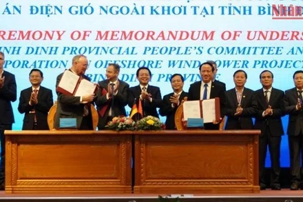 Quang cảnh hội nghị xúc tiến đầu tư doanh nghiệp Đức vào Bình Định. 