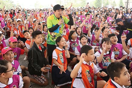 Thiếu nhi Quảng Trị hào hứng tham gia Ngày hội.