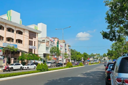 Một tuyến đường tại quận trung tâm thành phố Cần Thơ.
