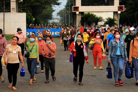 Công nhân Công ty TNHH Pouyuen Việt Nam. (Ảnh: THẾ ANH)