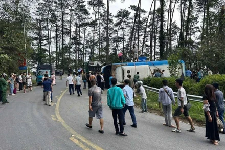 Hiện trường tai nạn. (Ảnh: nhandan.vn)