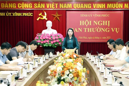 Ban Thường vụ Tỉnh ủy Vĩnh Phúc họp cho ý kiến về công tác cán bộ.