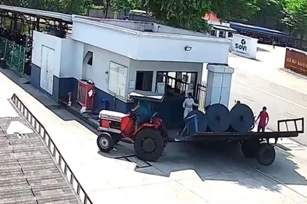 Hiện trường vụ việc làm chết bảo vệ của công ty. 