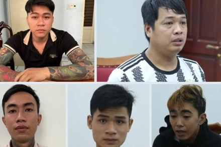 Các đối tượng bị khởi tố, bắt tạm giam.