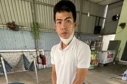 Đối tượng Lê Văn Quyết bị bắt giữ.