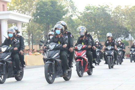 Công an tỉnh Bình Dương ra quân cao điểm tấn công, trấn áp các loại tội phạm nhằm bảo đảm an ninh trật tự dịp Tết Nguyên đán Giáp Thìn năm 2024.