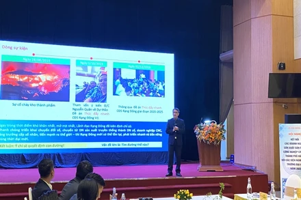 Đại diện các viện nghiên cứu, trường đại học tham luận tại hội nghị.