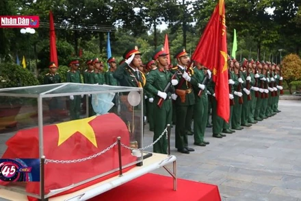 Truy điệu, an táng 86 hài cốt liệt sĩ hy sinh trên chiến trường Campuchia