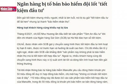 Mập mờ gửi tiết kiệm thành mua bảo hiểm