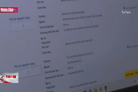 92,7% thí sinh đăng ký xét tuyển đại học đã trúng tuyển đợt 1