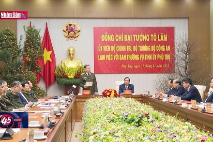 Đại tướng Tô Lâm làm việc tại Phú Thọ