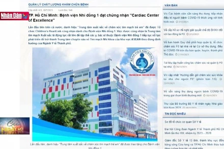 Bệnh viện Nhi đồng 1 là trung tâm tim mạch xuất sắc