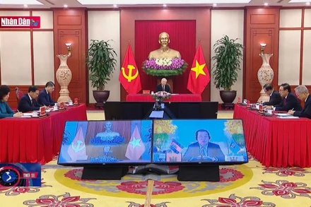 Tổng Bí thư điện đàm với Chủ tịch CPP, Thủ tướng Campuchia