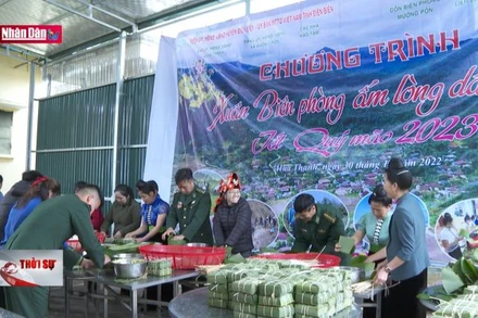 Ấm áp Tết biên phòng trên biên giới