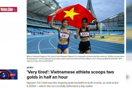 Báo chí quốc tế ca ngợi chiến thắng của vận động viên điền kinh Nguyễn Thị Oanh