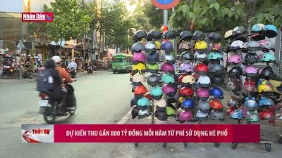 Dự kiến thu gần 800 tỷ đồng mỗi năm từ phí sử dụng hè phố