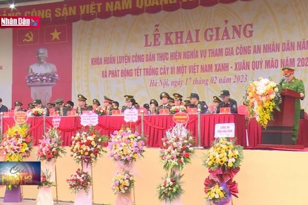 Khai giảng Khóa huấn luyện chiến sĩ công an nghĩa vụ 2023