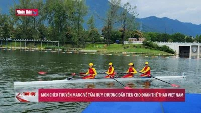 Môn chèo thuyền mang về tấm huy chương đầu tiên cho đoàn thể thao Việt Nam