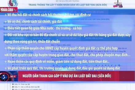 Người dân tham gia góp ý vào dự án Luật Đất đai (sửa đổi)