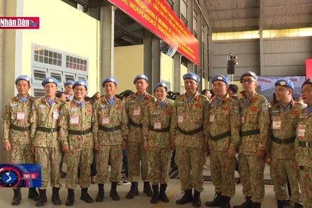 Lễ xuất quân của lực lượng làm nhiệm vụ gìn giữ hòa bình Liên hợp quốc