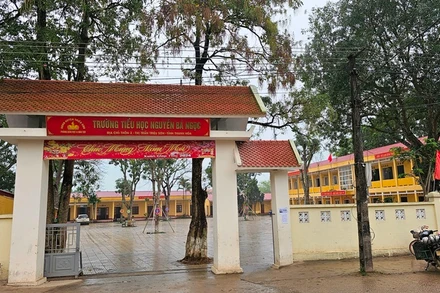Trường tiểu học Nguyễn Bá Ngọc ở thị trấn Triệu Sơn, tỉnh Thanh Hóa.