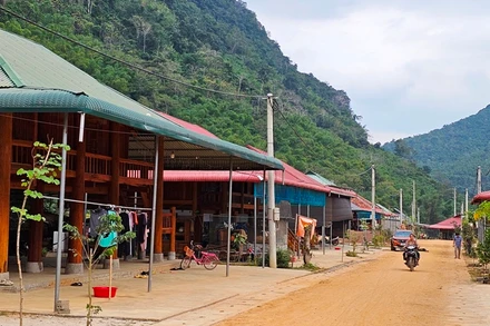 Khu tái định cư tập trung ở bản Lở, xã Nam Động, huyện Quan Hóa.