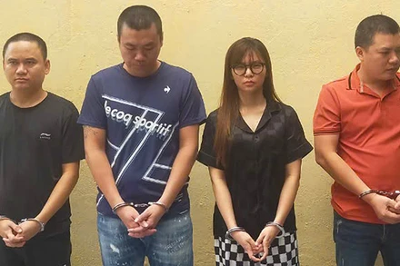 Bốn đối tượng bị Công an bắt giữ.