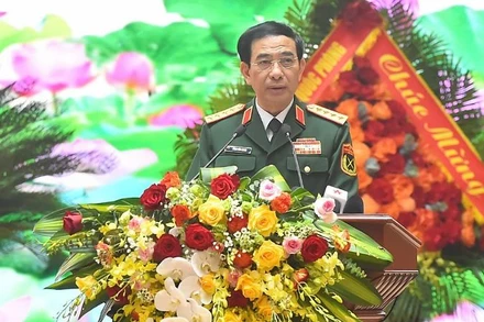 Đại tướng Phan Văn Giang, Ủy viên Bộ Chính trị, Phó Bí thư Quân ủy Trung ương, Bộ trưởng Quốc phòng. (Ảnh: THỦY NGUYÊN)